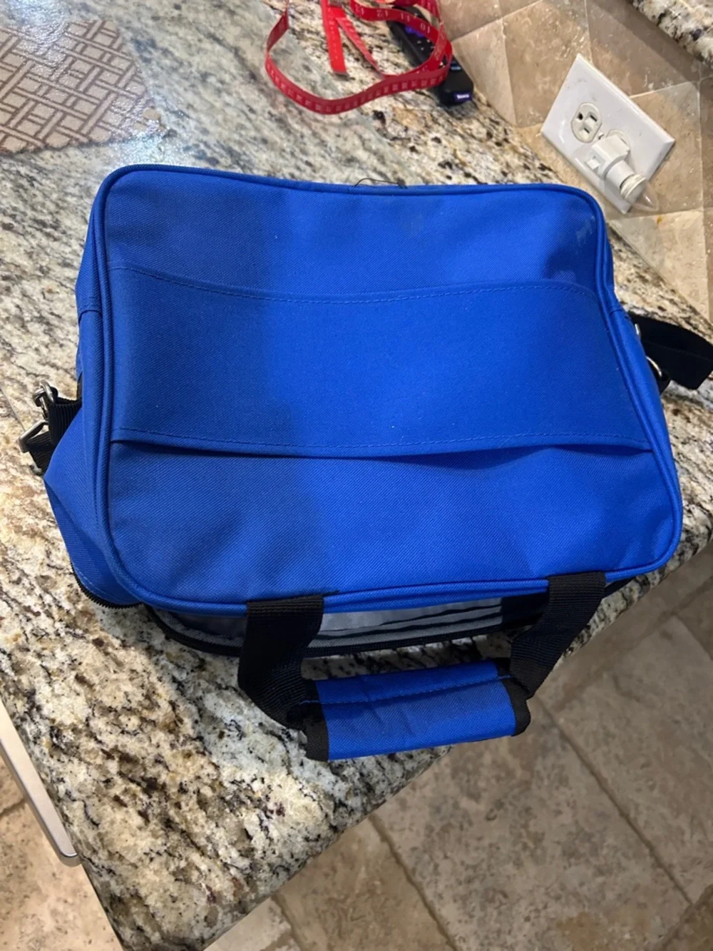 Blue Laptop Travel Bag with Black Trim